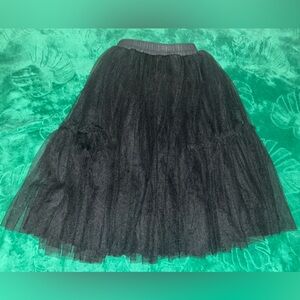 Goth princess black net skirt size 8 whimsigoth girl